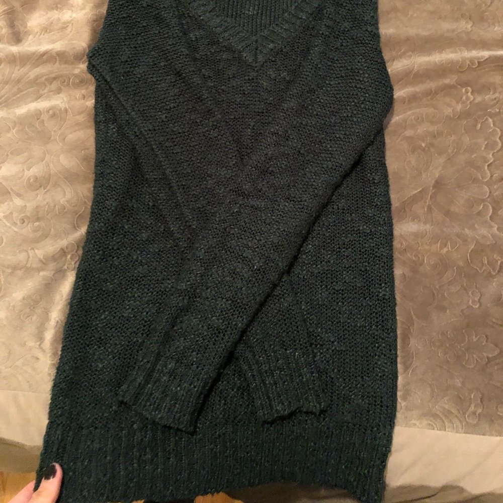 Green knit sweater